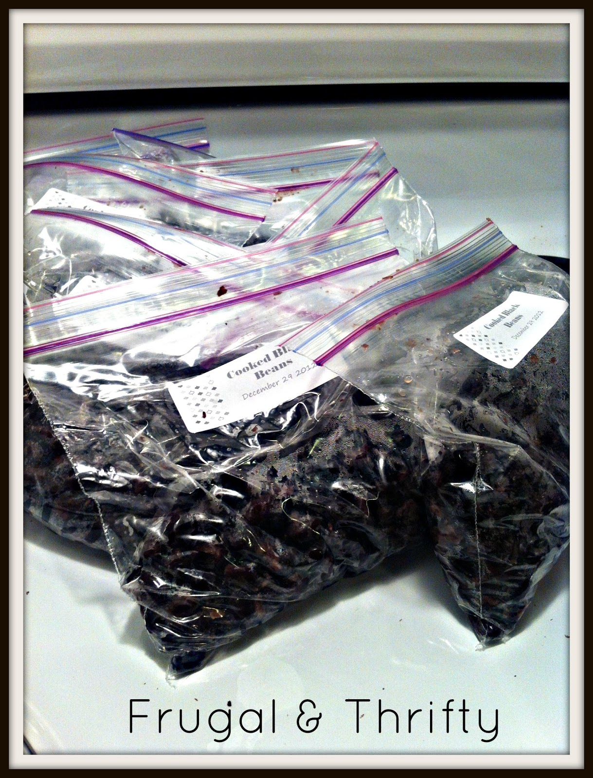 Frugal & Thrifty Black Beans For Freezing