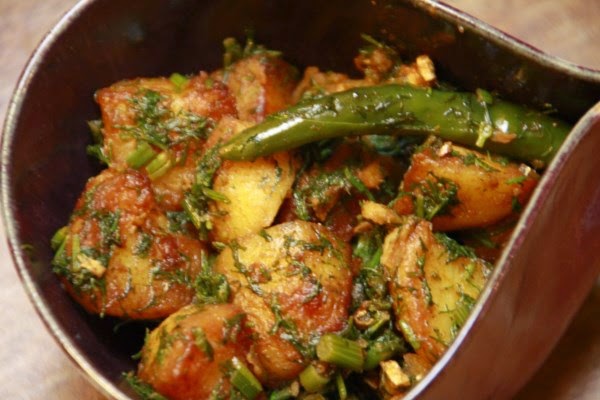 aloo suva bhaji – pommes de terre à l’aneth façon indienne – indian style dill potatoes