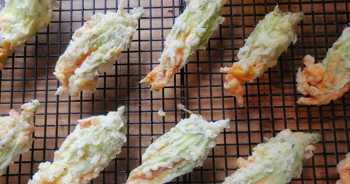 La Cucina Della Prima Donna Fried and Stuffed Zucchini Flowers