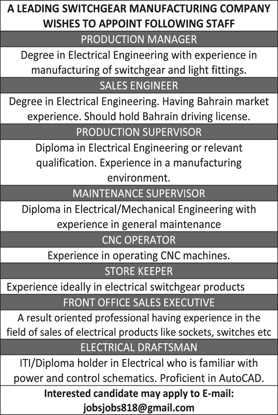 Jobs in bahrain and middle east april 2013