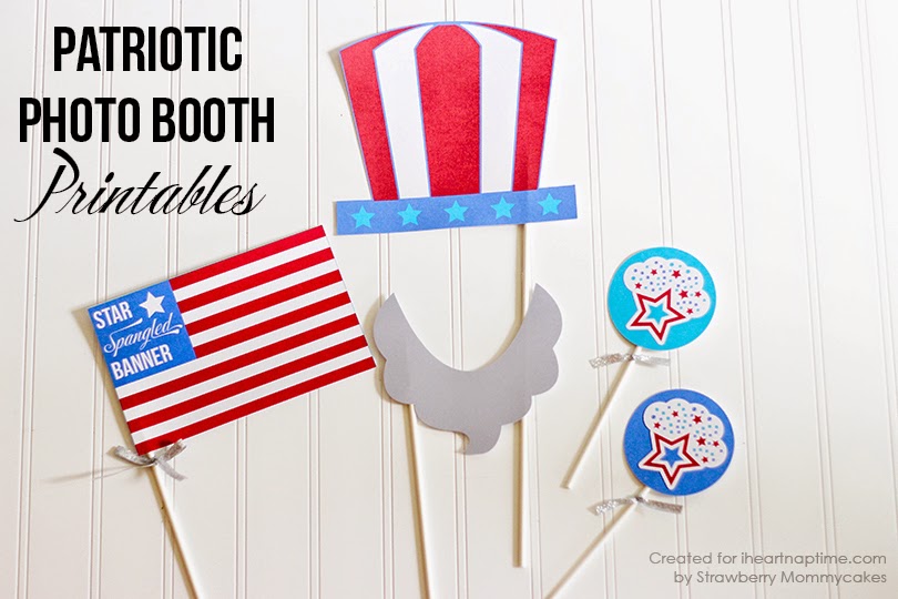 Flowerpower Vase Patriotic Photo Booth Printables
