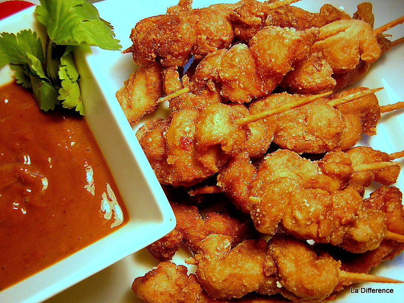 La Différence Crispy 5 Spice Chicken Skewers with Satay Sauce
