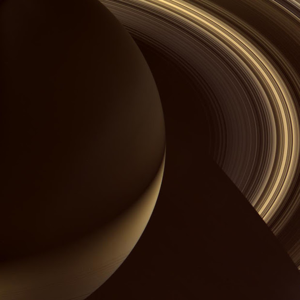 NASA's Cassini spacecraft's view of Golden Night on Saturn
