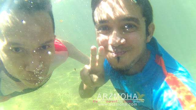 selfie, taman rimba pulau pinang, selfie dalam air, underwater selfie, kualiti gambar sjcam,