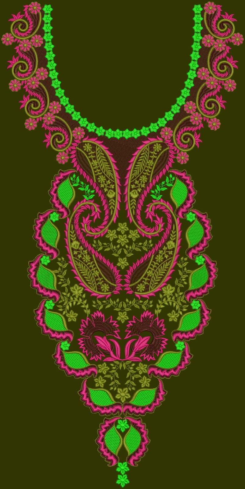 Embdesigntube heavy long neck embroidery designs