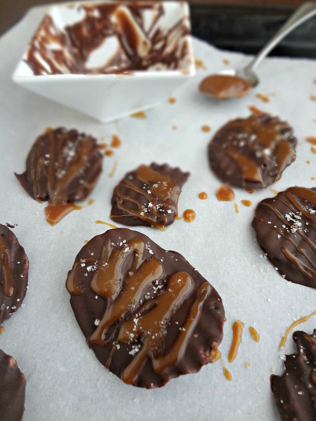 The Cooking Actress Chocolate Covered Potato Chips with Salted Caramel