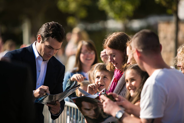 Man of Steel Jersey premiere Henry Cavill meets fans