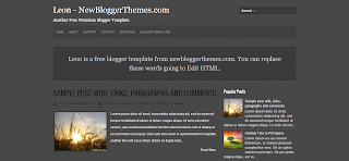 Leon Blogger Template Is a Wordpress To Blogger Converted Free Blogger template