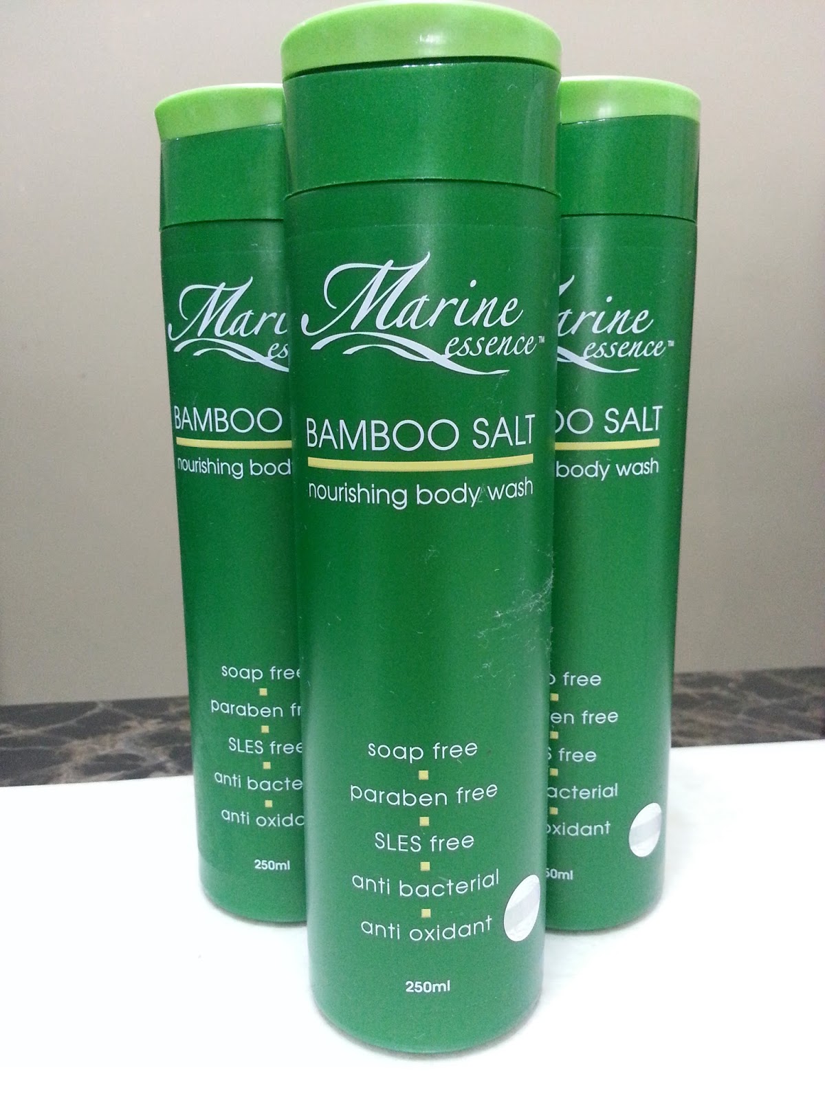 A New Beginning Marine Essence Beauty bar, Body Wash & Syampoo are in