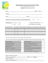 KCTC 2018 Membership Registration Form