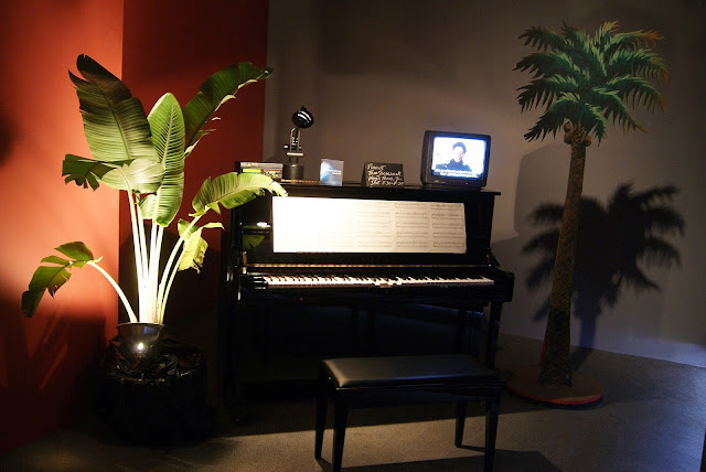 Piano from ...from the Transit Bar from Vera Frenkel: Ways of Telling Exhibit at Museum of Canadian Contemporary Art , MOCCA in Toronto, pianist, art, artmatters, canadian, artist, the purplescarf, melanieps, culture, installation, video, ontario, canada
