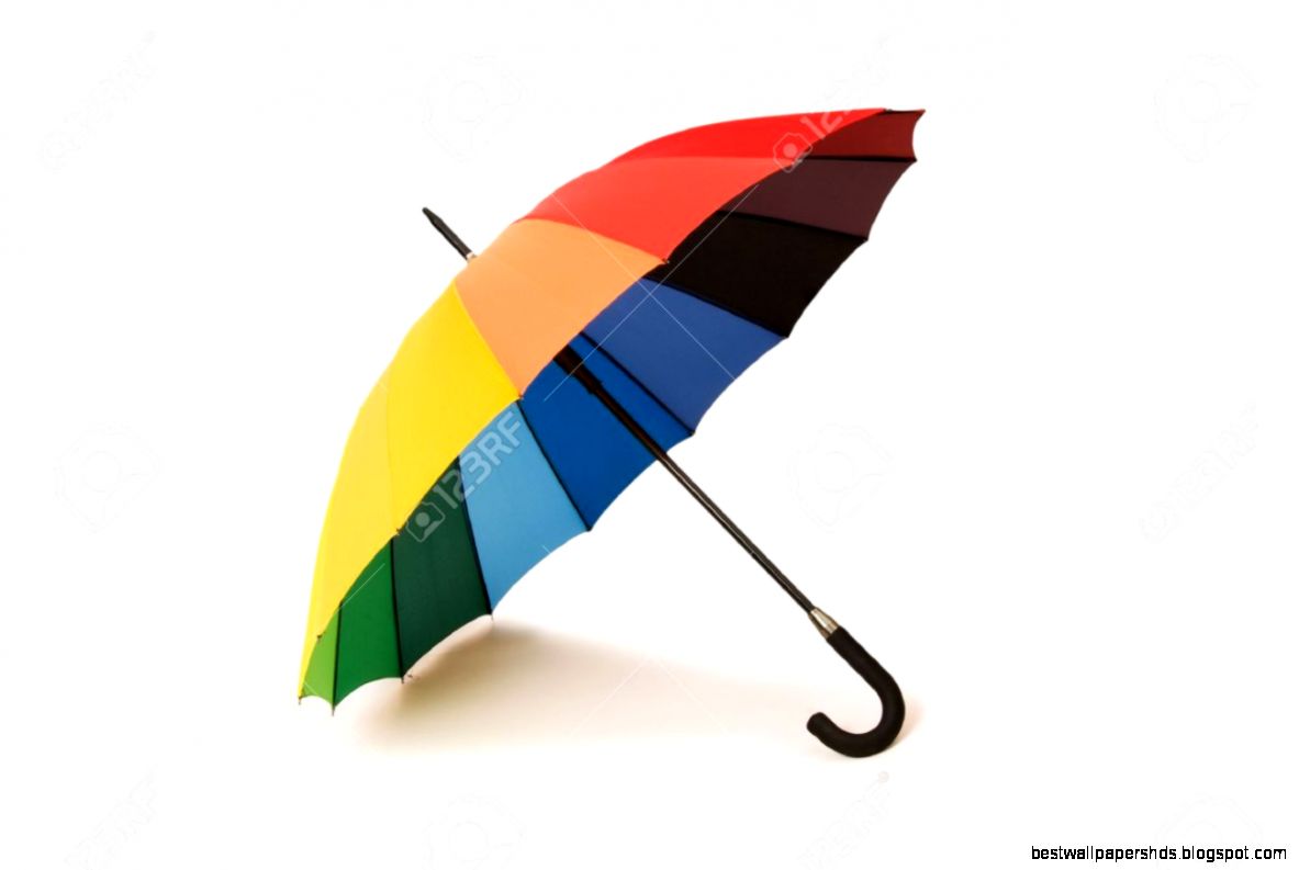 Colourful Umbrella Isolated On The White Background Stock Photo Colourful Umbrella Isolated On The White Background Stock Photo