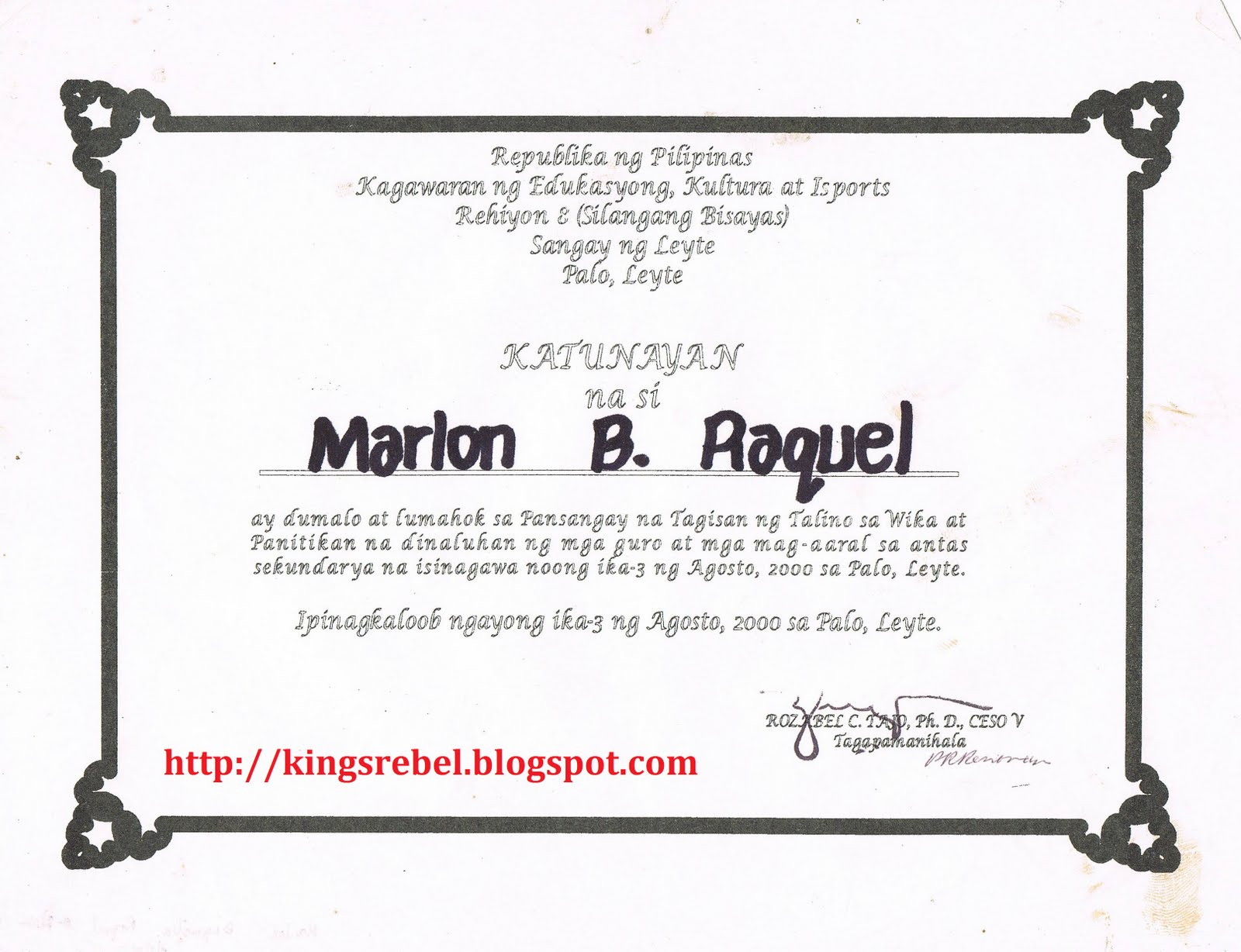 sample certificate of participation in seminar