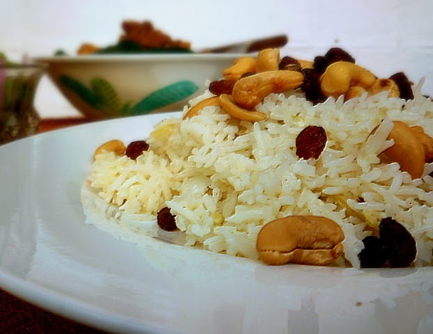 3 hungry tummies Nasi Minyak, Rice Cooked In Butter  "Malaysian
