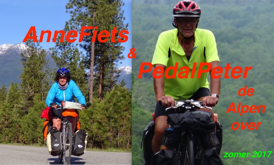 AnneFiets en PedalPeter de Alpen over