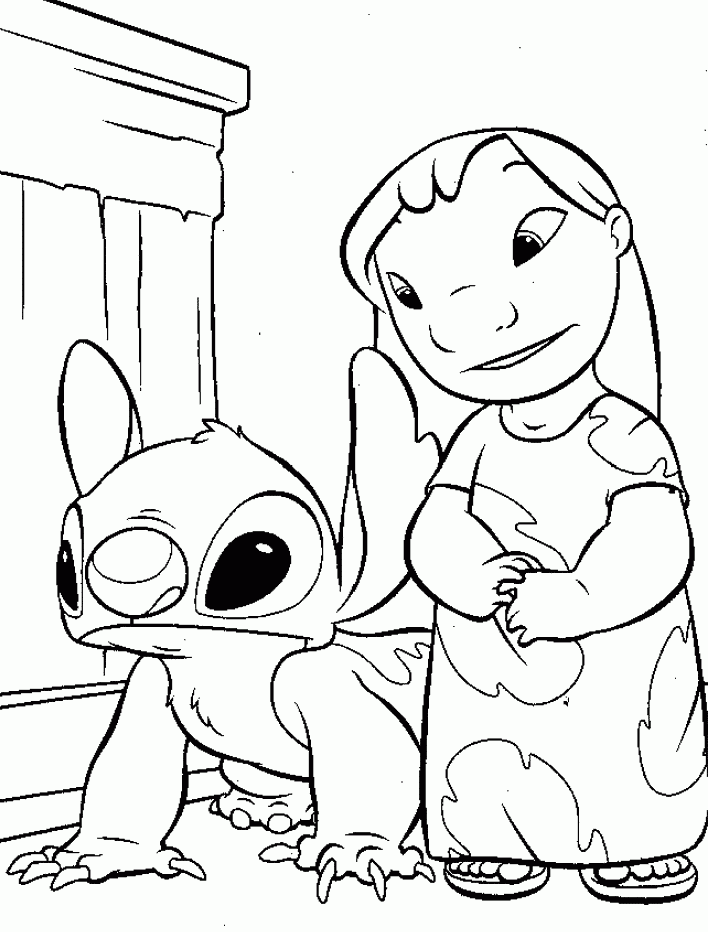 Desenhos para Imprimir e Colorir Lilo e Stitch 51