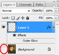 menyembunyikan layer background