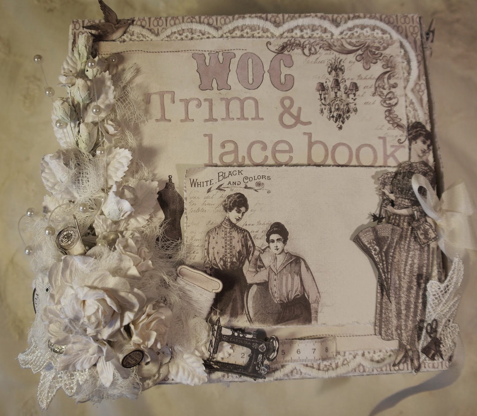 annes papercreations Lace book for my WOC laces and trims Wild Orchid