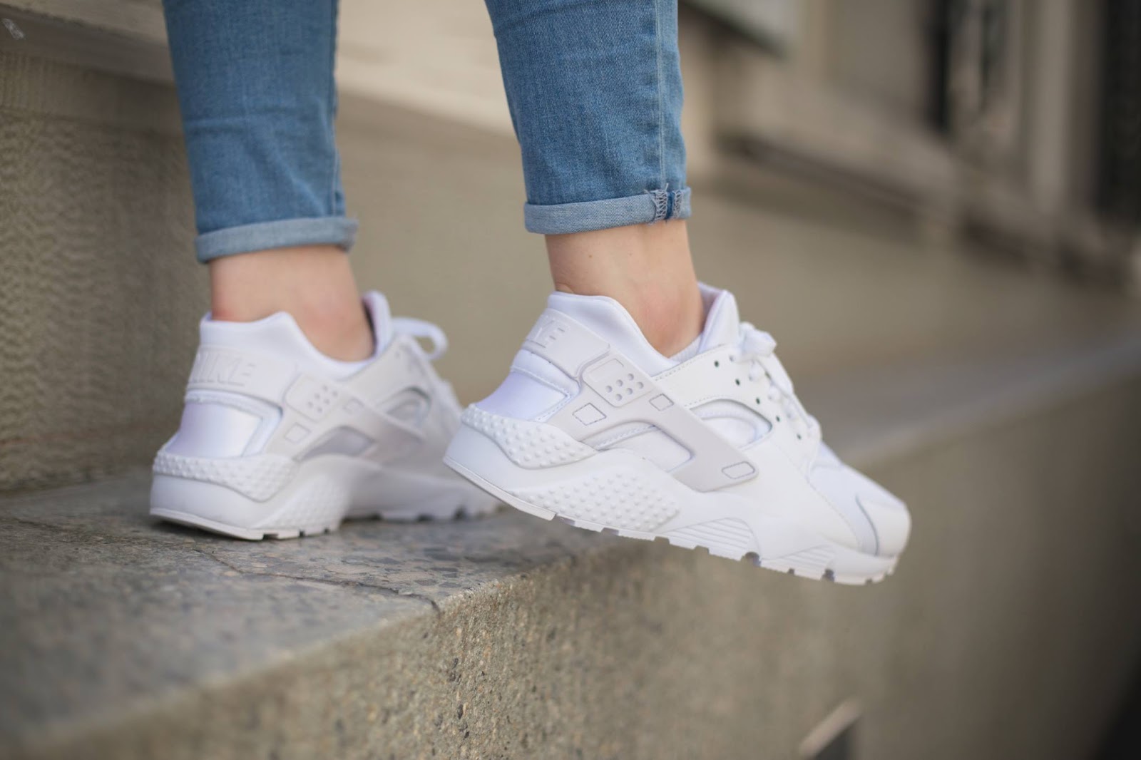 all white huaraches youth