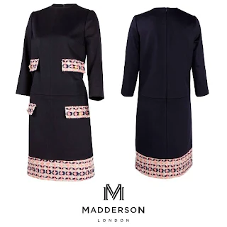 Kate Middleton Madderson London Naomi French Tweed & Wool Shift Dress