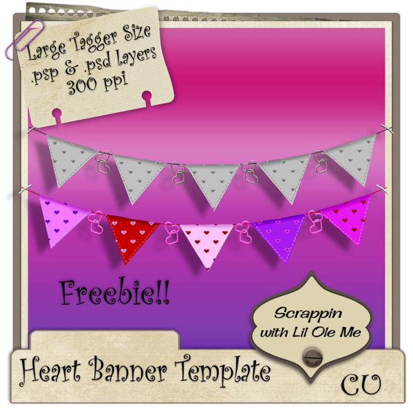 This Heart Banner template will add just that little something to your 