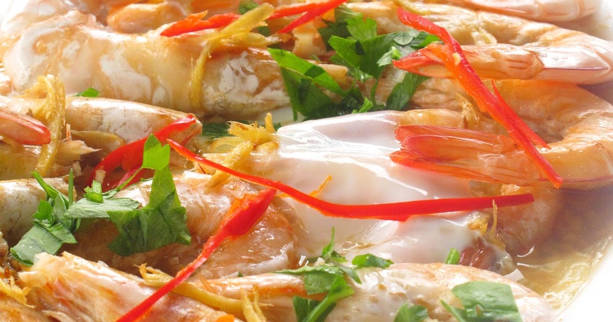 Nasi Lemak Lover Chinese steamed prawns with egg white