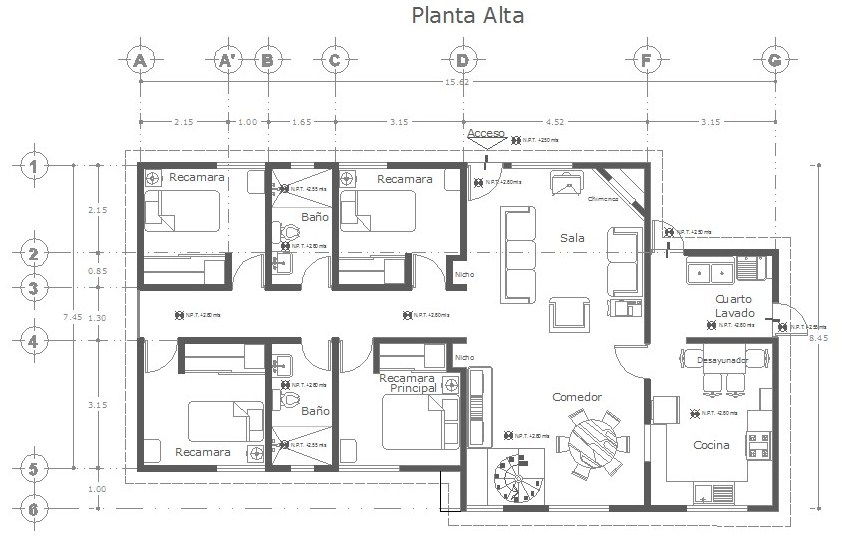 Planta Arquitectonica Casa Habitacion Pdf