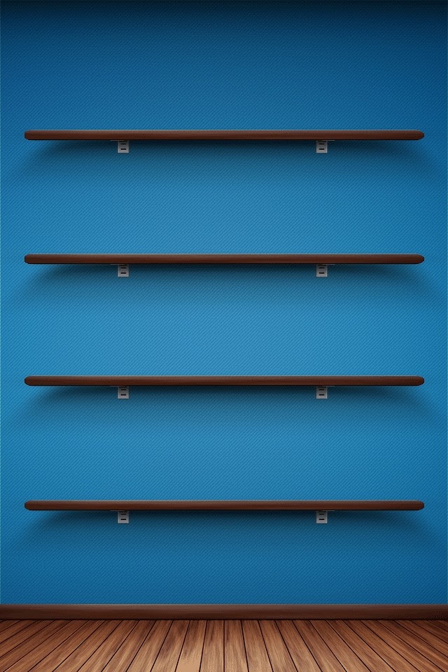 Blue Wall Shelfs  Android Best Wallpaper
