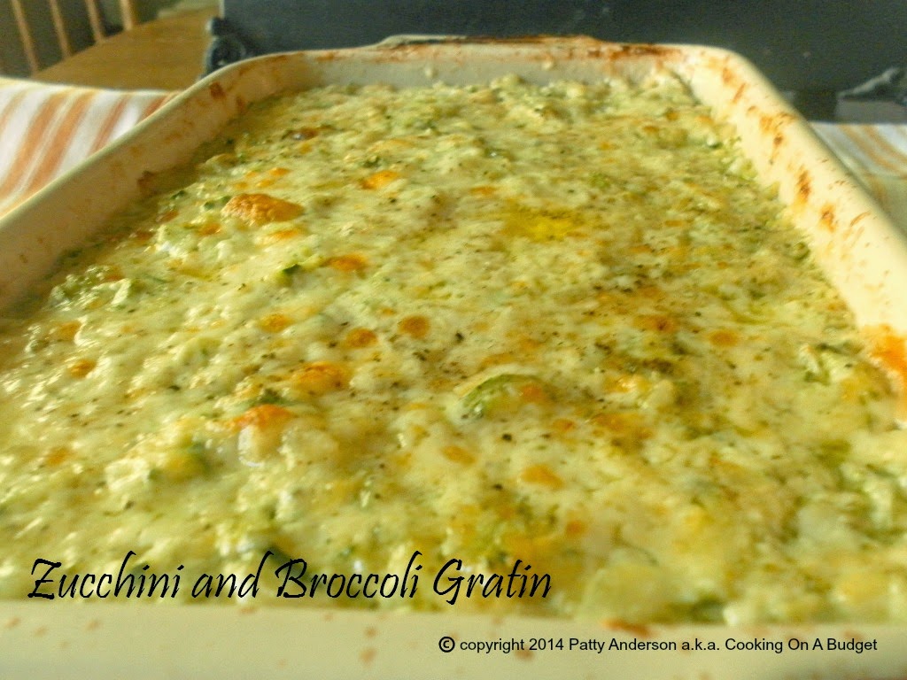 Cooking On A Budget Zucchini and Broccoli Gratin