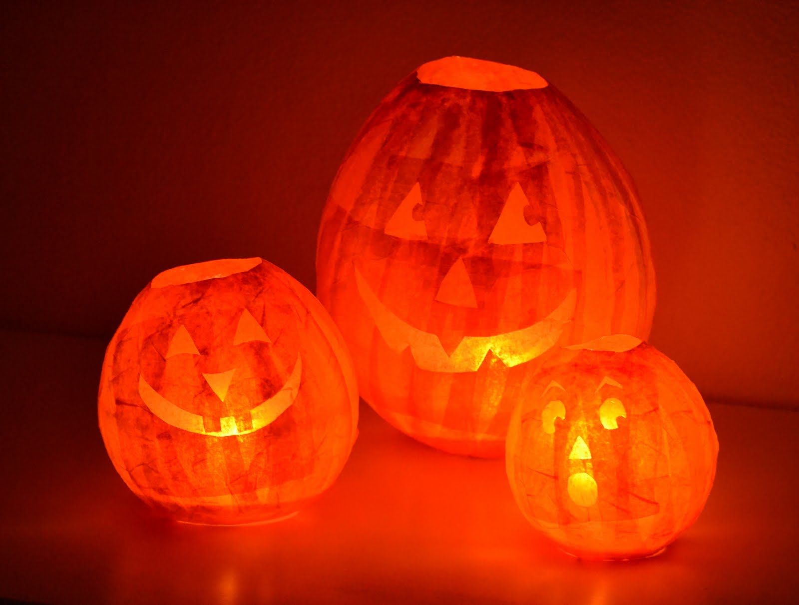 Real Life, One Day at a Time papiermache pumpkins