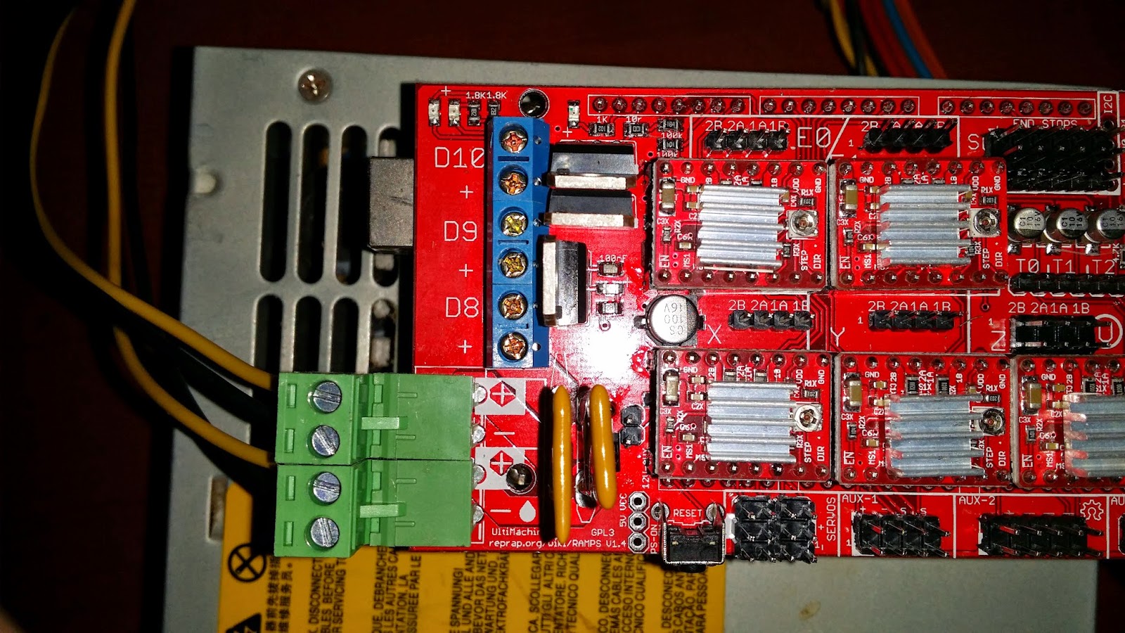 3d Rostock Delta Printer ATX PC Power Supply, Carriage arms