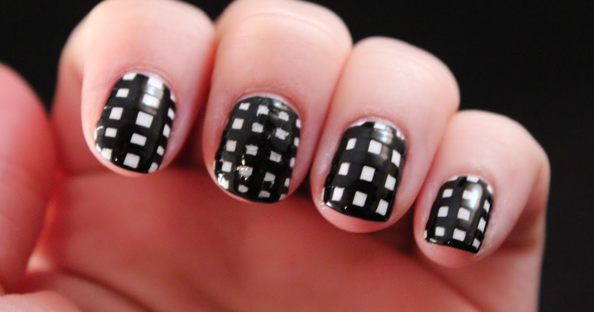 Glimpses of the Moon Tuesday Tutorial Checkered Nails Two Ways