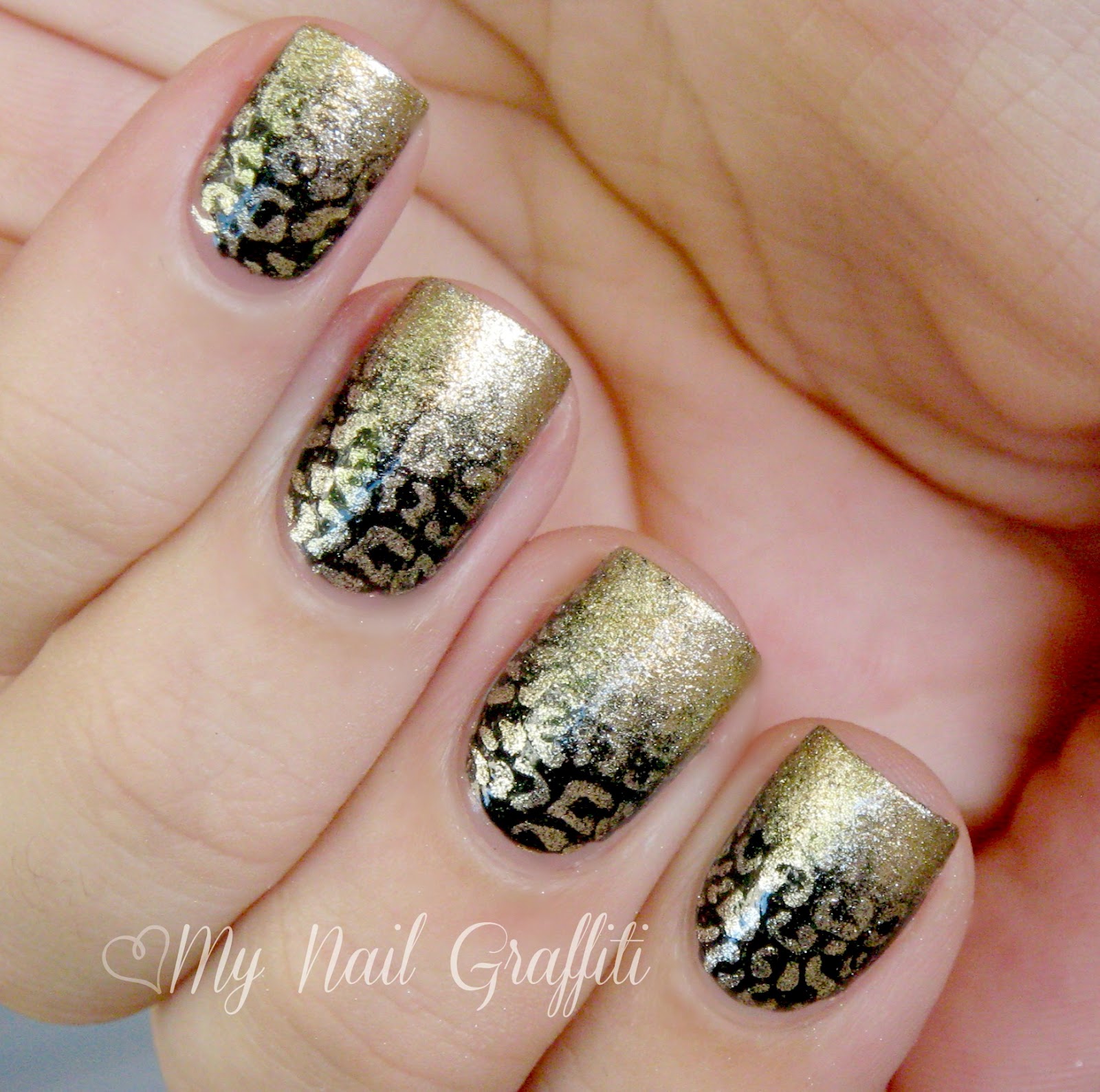 My Nail Graffiti Born Pretty Store Black Polish + Nail Art