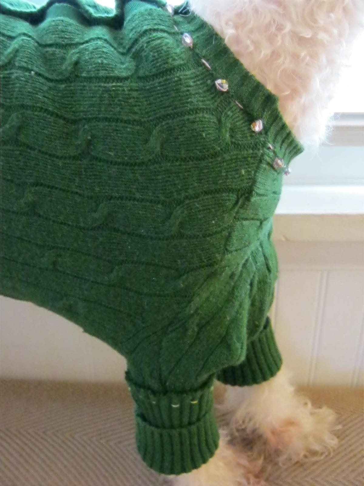 Two Blue Houses Upcycled Homemade Dog Sweater