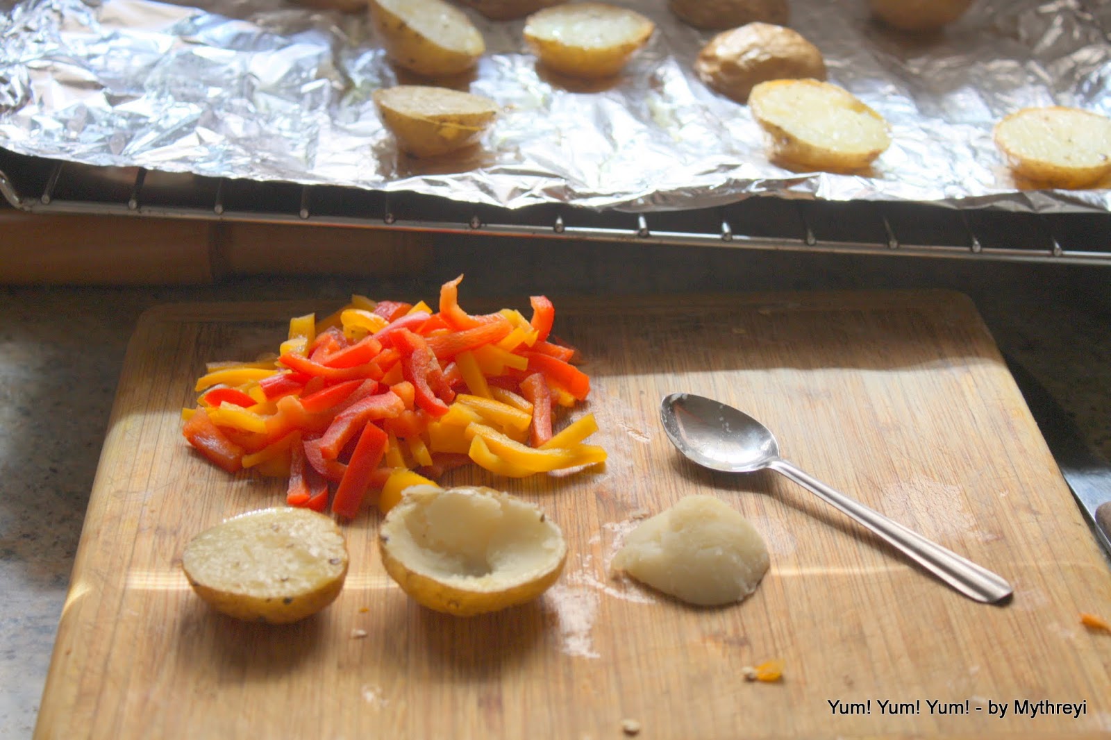 Yum! Yum! Yum! Stuffed Potato Scoops ( StepbyStep)