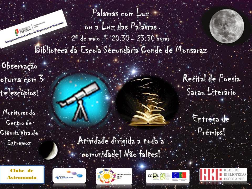 Atividade Observação Noturna Clube de Astronomia - Centro de Ciência Viva de Estremoz 21 maio 2015
