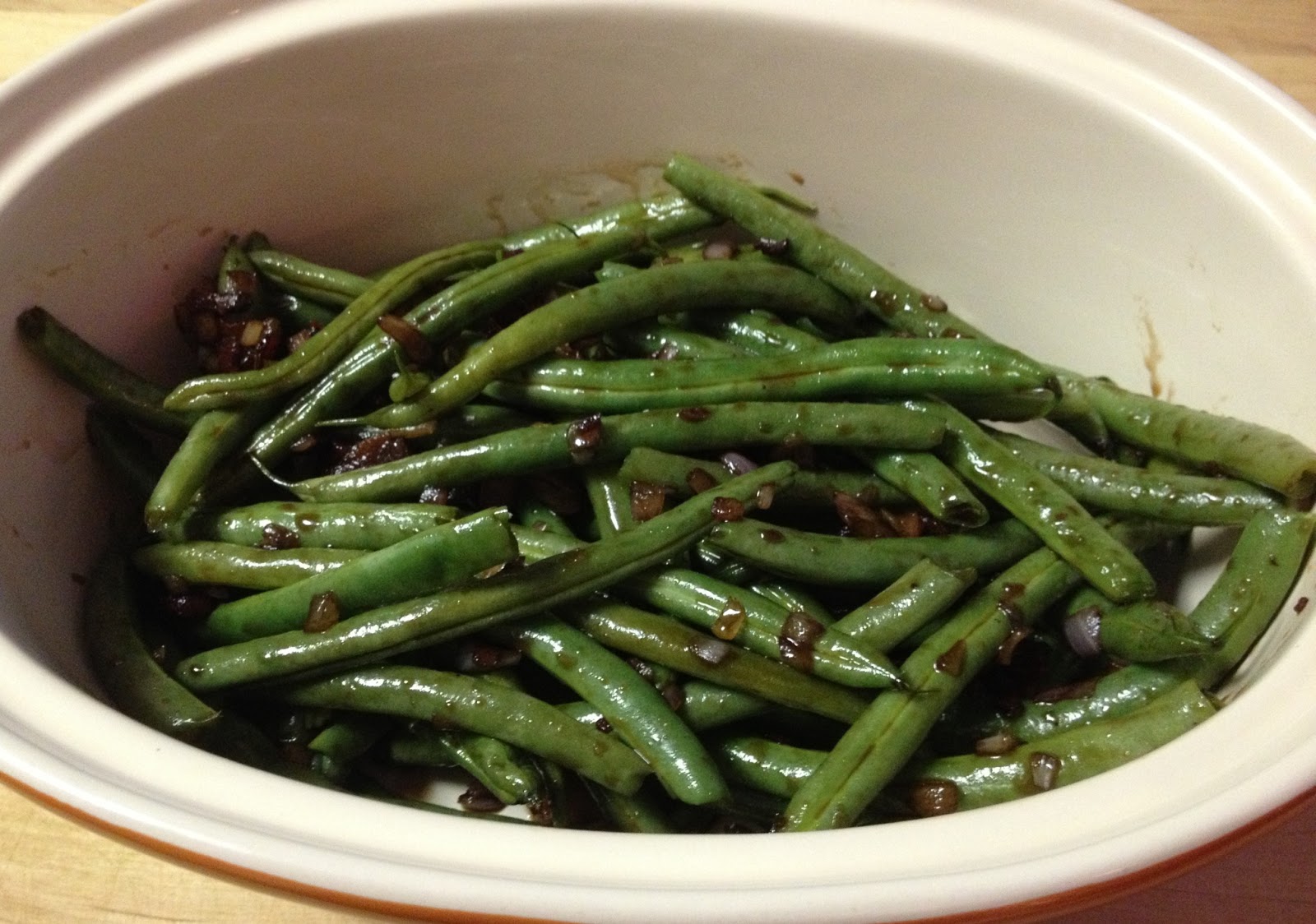 Small Talk Green Beans with BaconBalsamic Vinaigrette