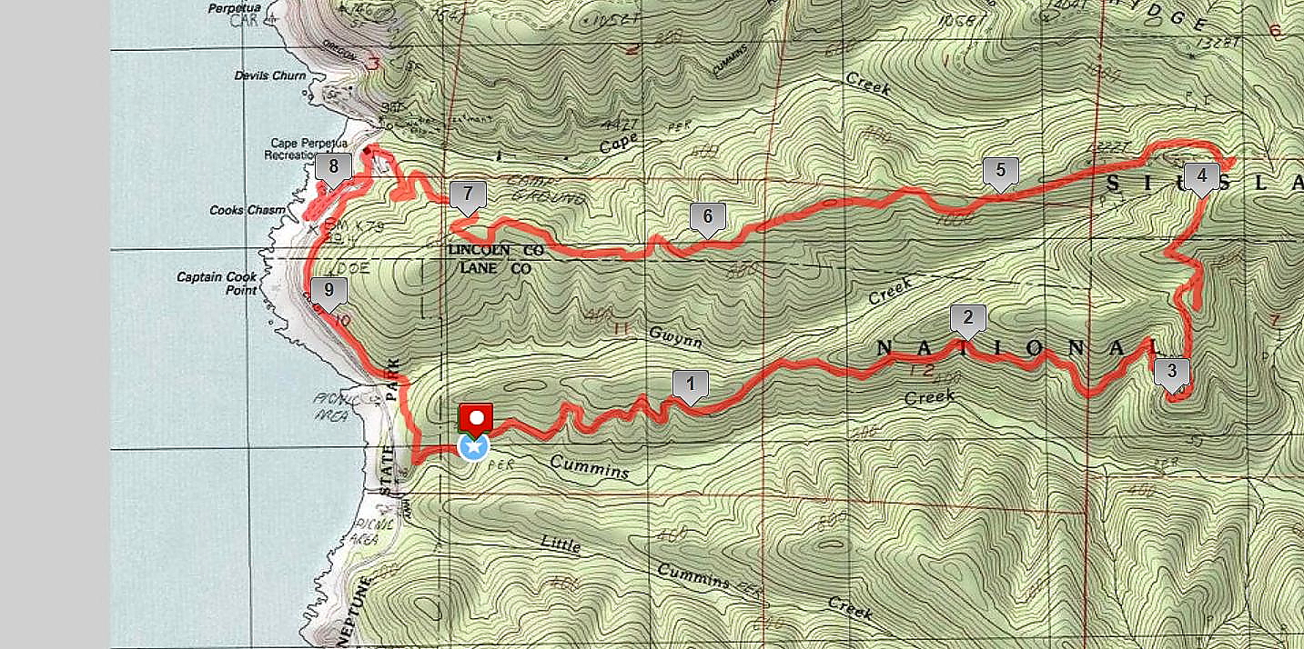 Richard Hikes Cummins Creek loop