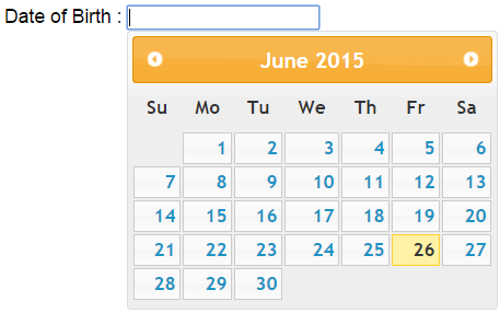 jquery datepicker in asp.net example