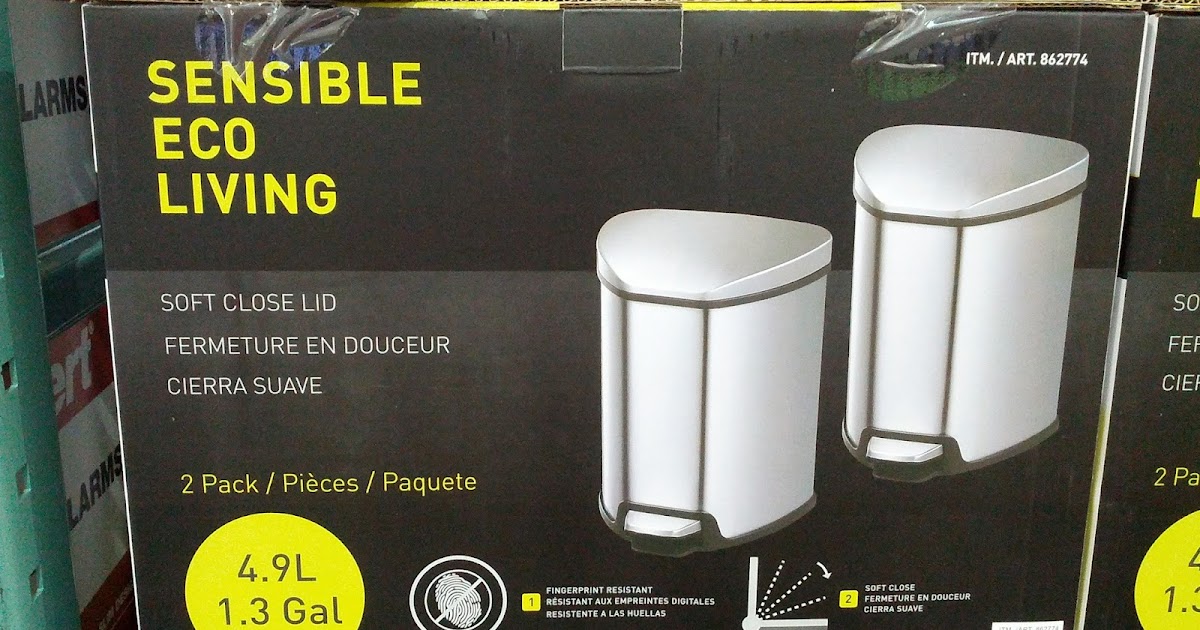 Sensible Eco Living Stainless Steel Fingerprintresistant 4.9L Trash