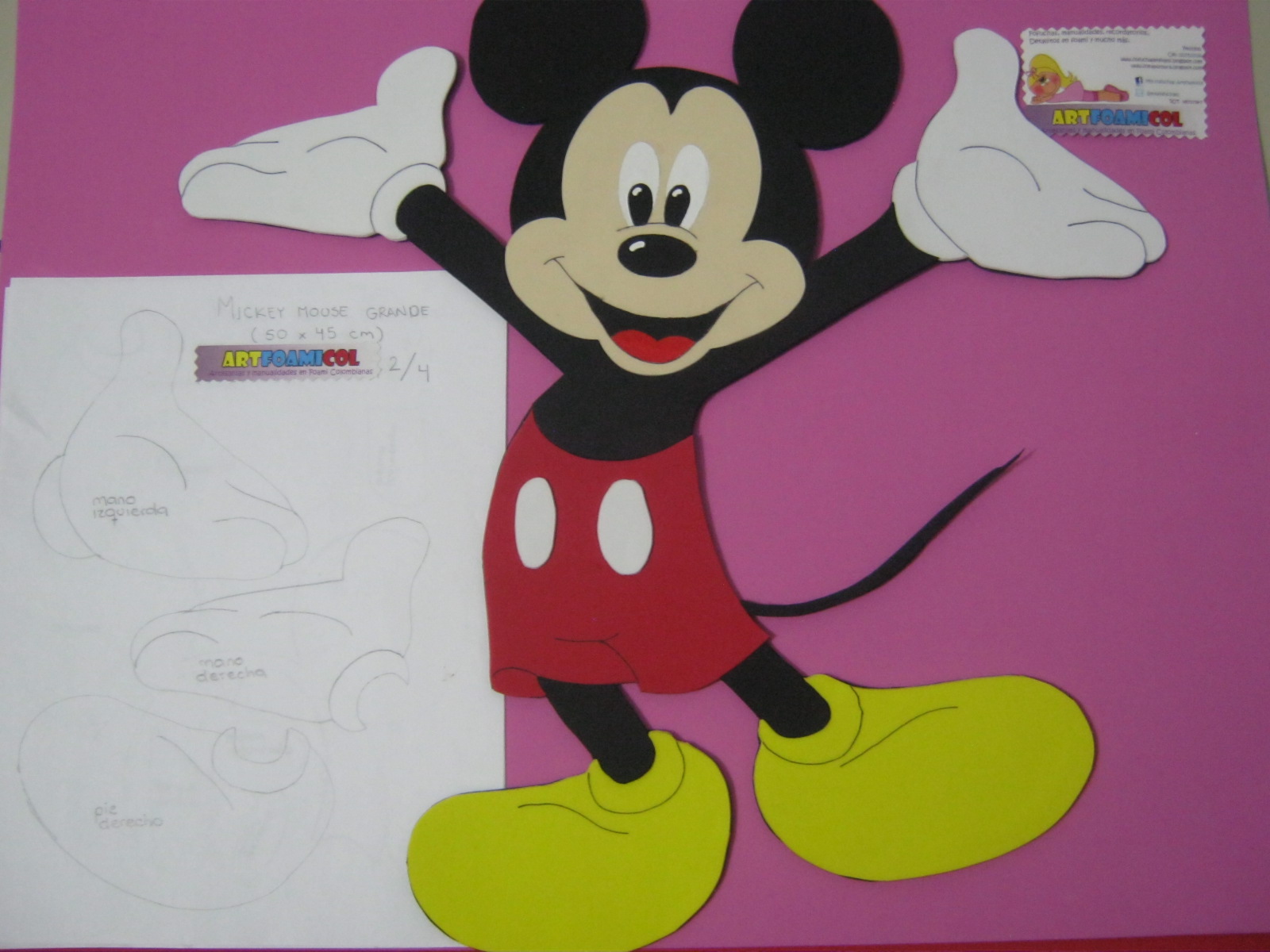 Mickey Mouse manualidades en foami - Imagui