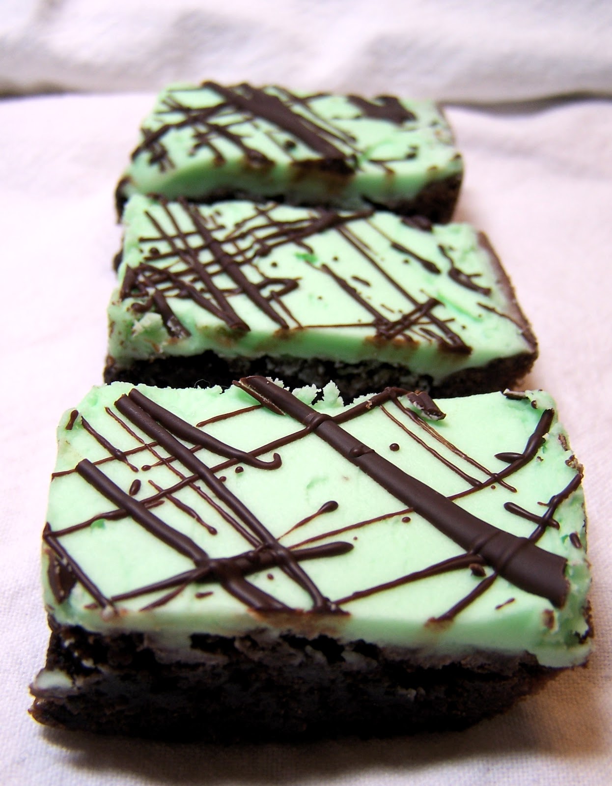 Heather's Recipes Mint Frosted Brownies