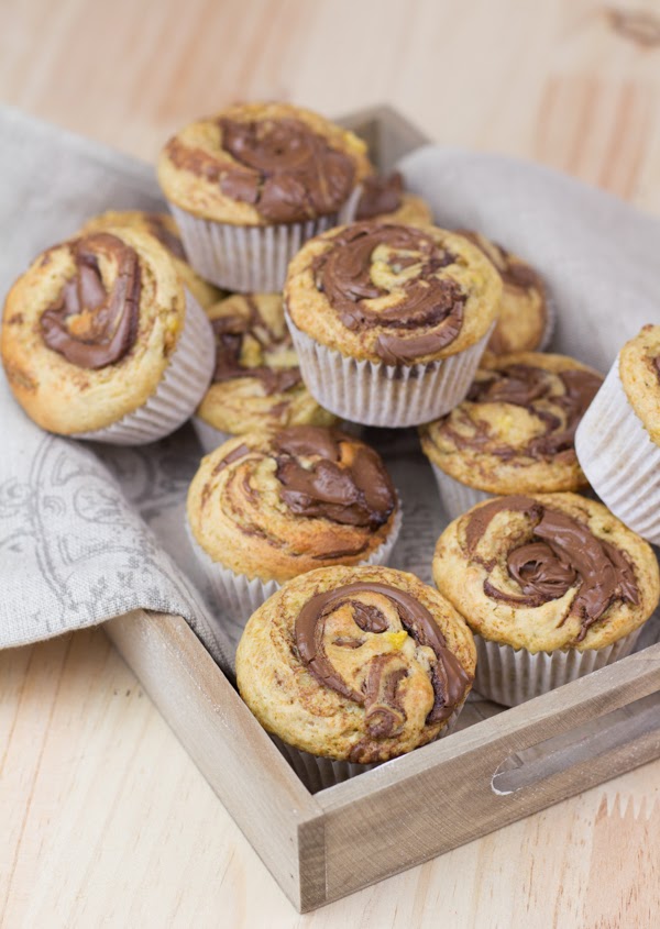 Objetivo Cupcake Perfecto. Muffins de plátano y nutella