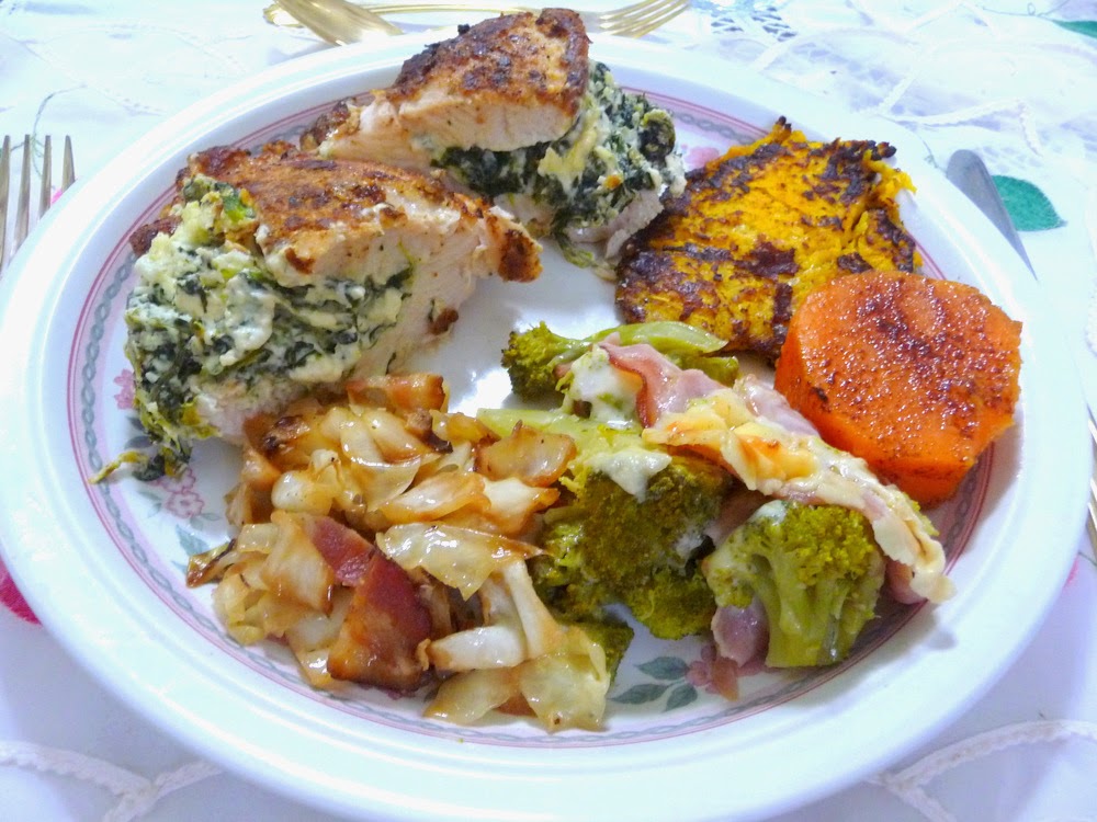 SPLENDID LOWCARBING BY JENNIFER ELOFF "BREADED" CHICKEN STUFFED WITH