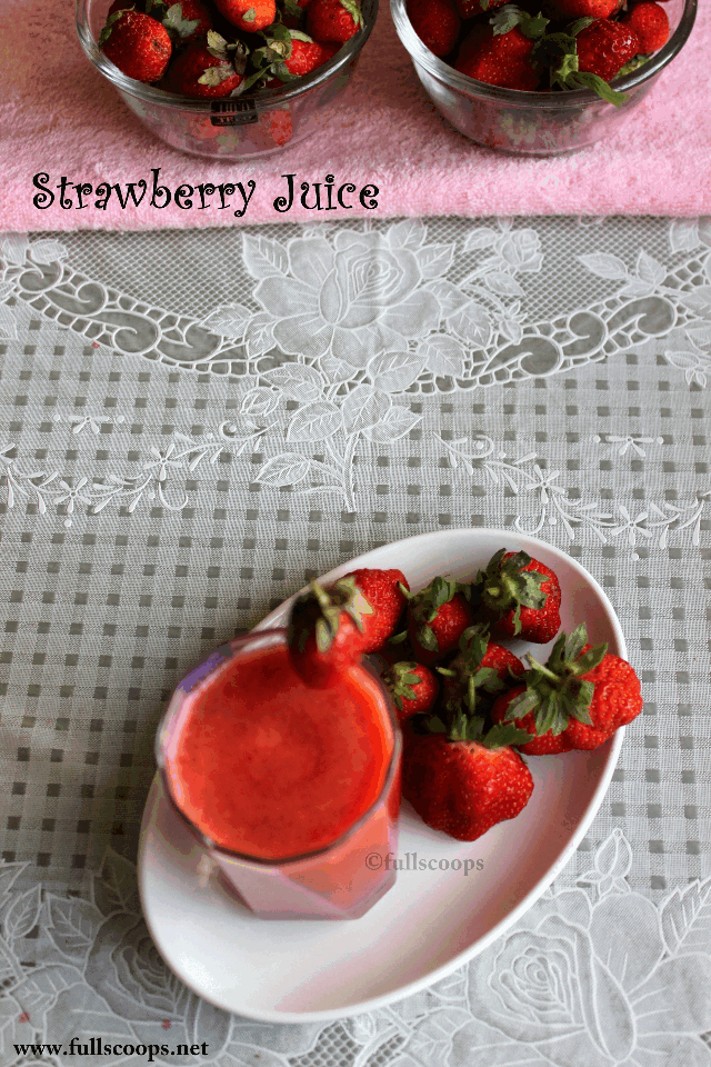 Strawberry Juice Recipe Full Scoops A food blog with easy,simple