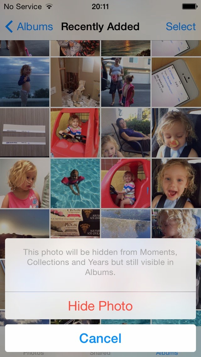 New In iOS 8: Hide Photos From Photos App