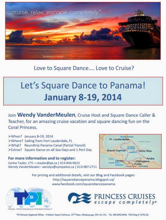 Join us for a Square Dance Cruise to Panama! There's still time to book!