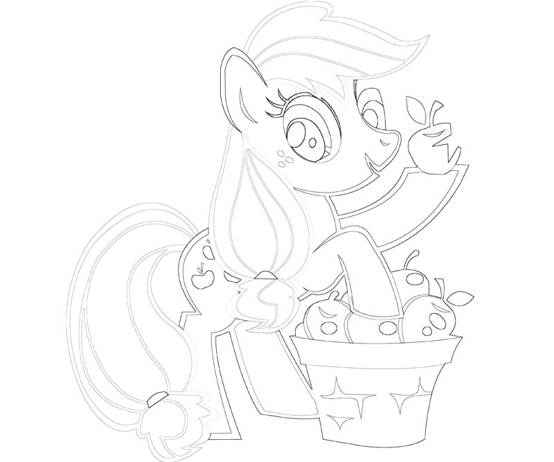 Applejack Coloring Page Applejack Coloring Page
