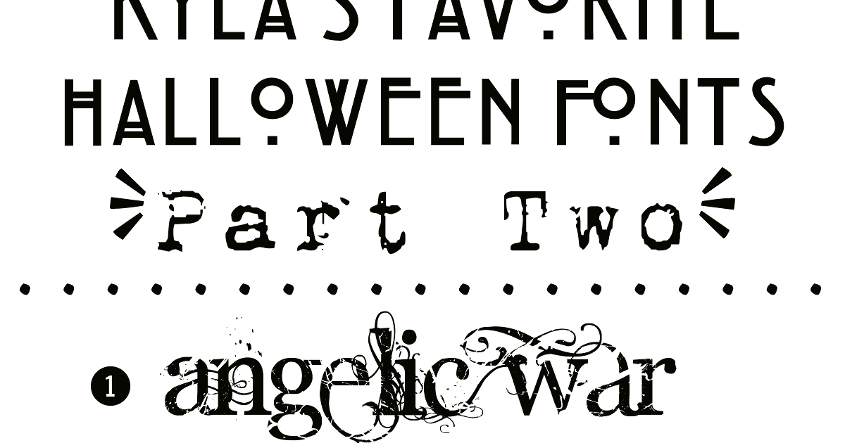 Funky Polkadot Giraffe Kyla�s Favorite Free Halloween Fonts {Part Two}