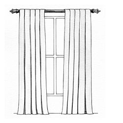 High Street Market Designer Tip Inverted Box Pleat Drapery